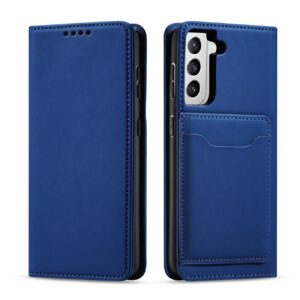 Magnet Card Case dėklas Samsung Galaxy S22+ – mėlynas -- Samsung Galaxy S22+