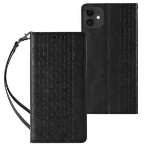 Magnetinis dėklas-piniginė iPhone 12 – juodas -- iPhone 12