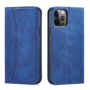 Magnet Fancy dėklas iPhone 12 Pro Max – mėlynas -- iPhone 12 Pro Max