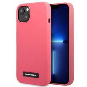 Karl Lagerfeld silikoninis dėklas iPhone 13 mini – fuksija