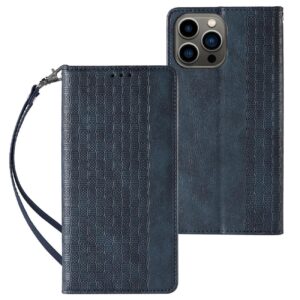 Atverčiamas Magnet Strap dėklas iPhone 14 Pro Max – mėlynas