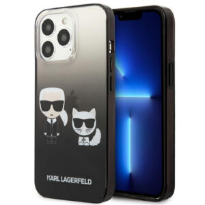 Karl Lagerfeld gradientinis dėklas iPhone 13/13 Pro – juodas