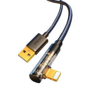 Joyroom Gaming Cable S-UL012A6 Laidas Lightning (kampinis) / USB-A (tiesus) 2.4A 1.2 m - juodas