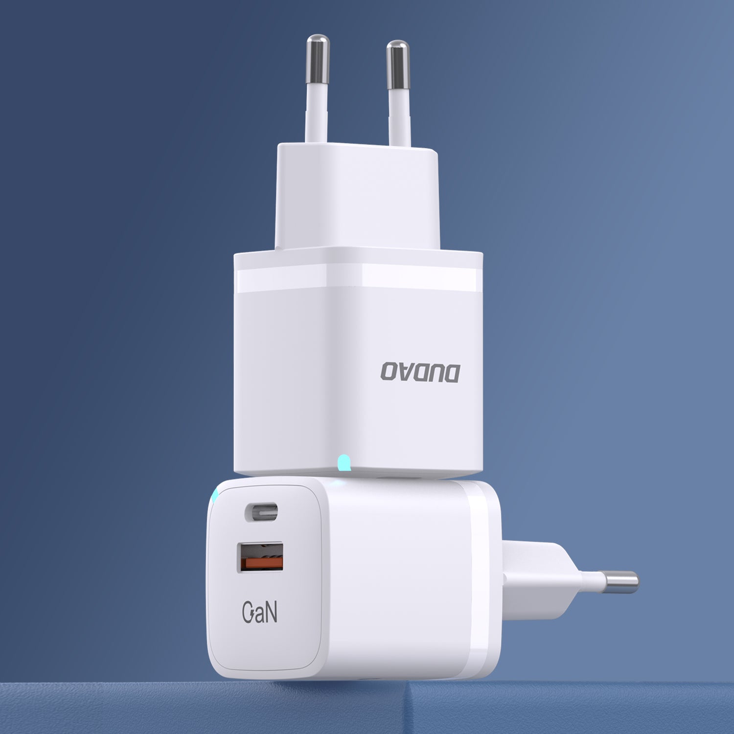 Dudao A13Pro GaN 33W PPS sieninis įkroviklis USB-C/USB, baltas