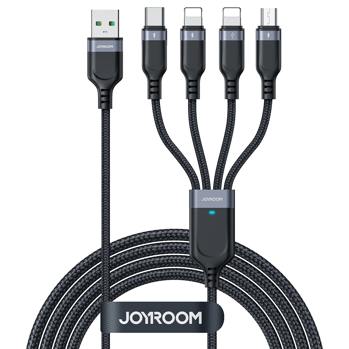 Joyroom laidas Multi-Use Series S-A18 4in1 USB-A - USB-C / Lightning / Lightning / micro USB 1.2m juodas