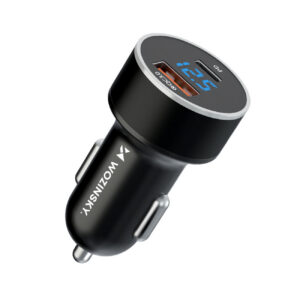 Wozinsky WDCCAC automobilinis įkroviklis USB-C USB-A 36W - juodas
