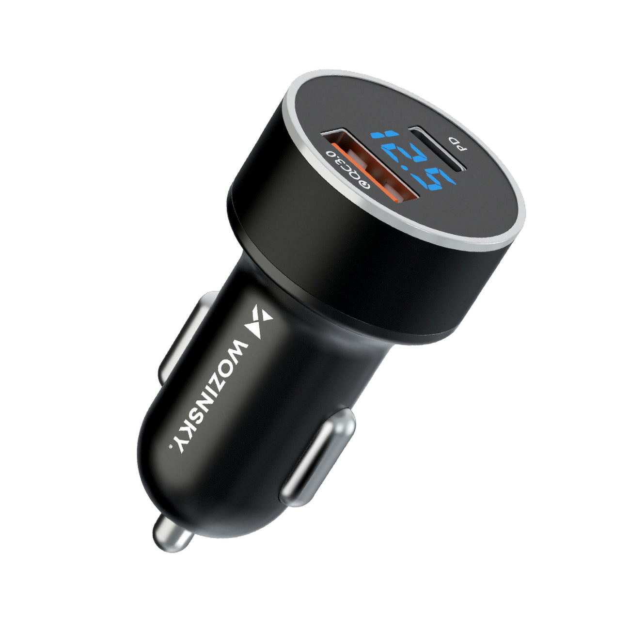 Wozinsky WDCCAC automobilinis įkroviklis USB-C USB-A 36W - juodas