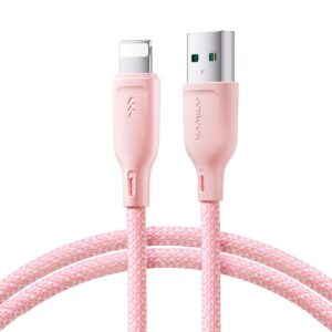 Joyroom laidas Multi-Color Series S-A34 USB-A / Lightning 3A 1m rožinis