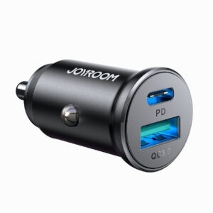Joyroom JR-CCN05 30W USB-A USB-C mini automobilinis įkroviklis - juodas