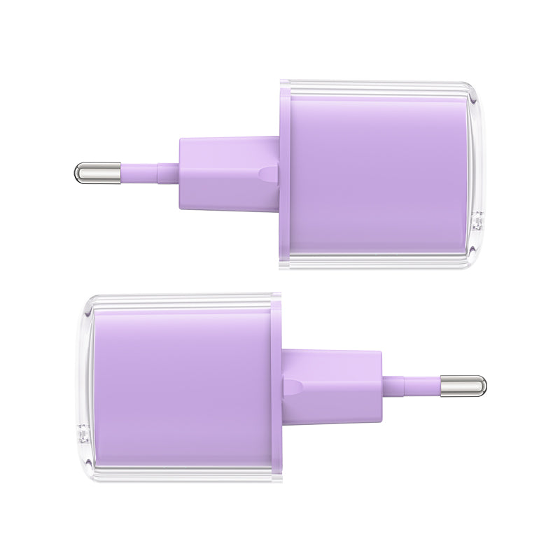 Acefast įkroviklis A53 PD 30W GaN USB-C su ekranu - violetinis