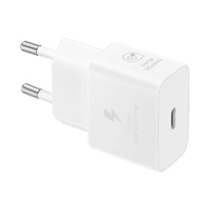 Samsung EP-T2510NWEGEU 25W SFC USB-C GaN sieninis įkroviklis - baltas