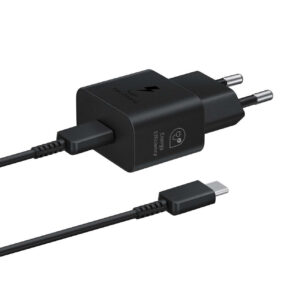 Samsung EP-T2510XBEGEU 25W SFC GaN sieninis įkroviklis su USB-C laidu - juodas