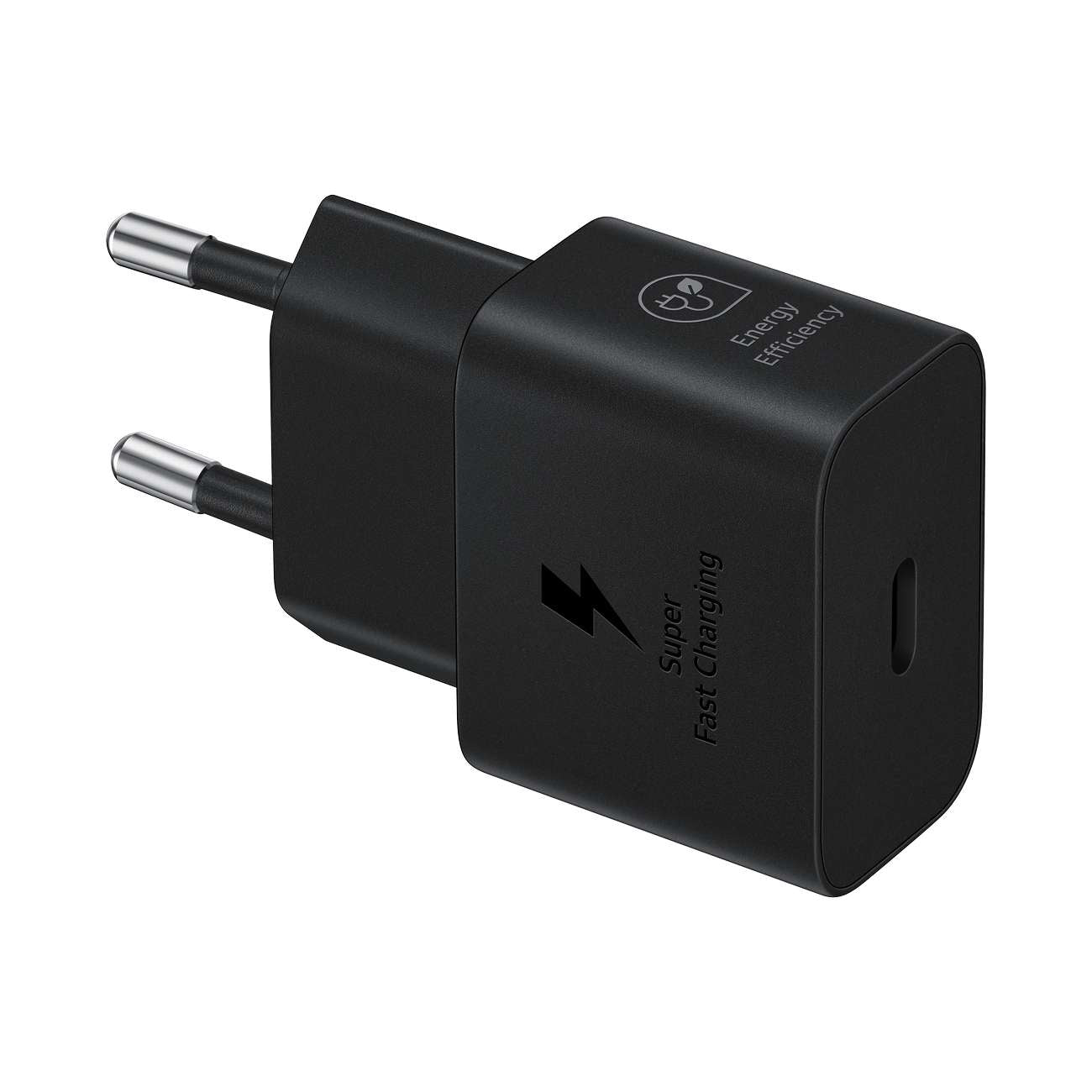 Samsung EP-T2510XBEGEU 25W SFC GaN sieninis įkroviklis su USB-C laidu - juodas