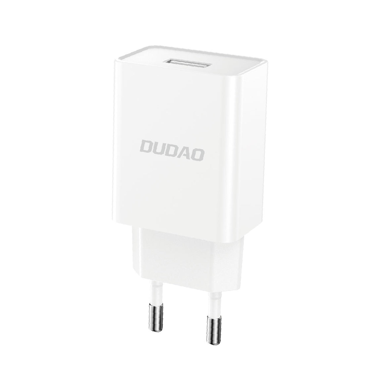 Dudao A4EU USB-A 2.1A sieninis įkroviklis - baltas + USB-A - Lightning laidas