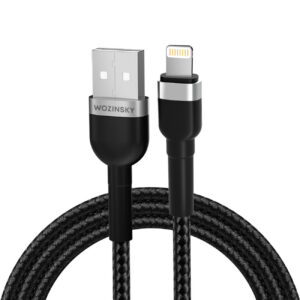 Wozinsky laidas WNBAL2 USB-A / Lightning 2.4A 2 m juodas