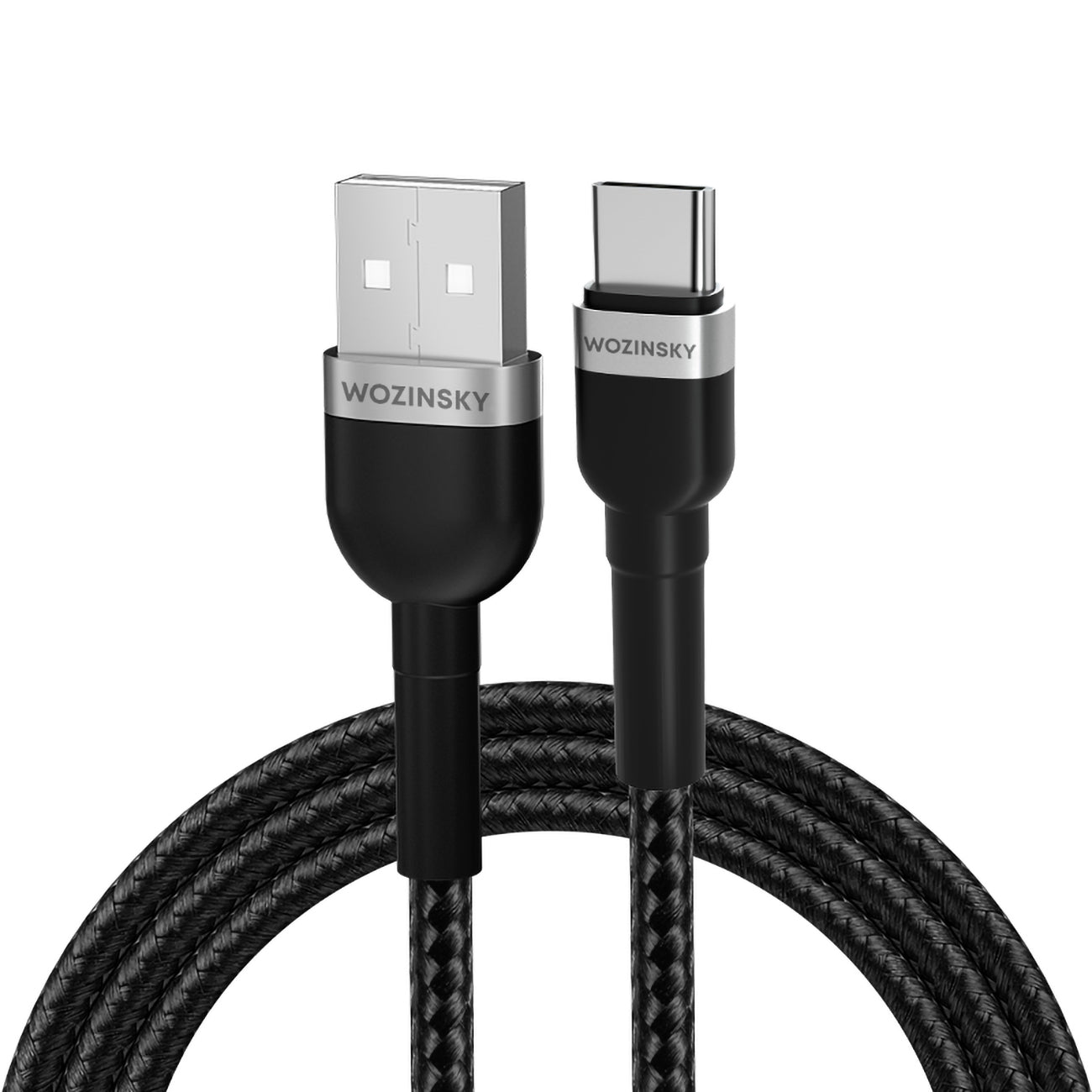 Wozinsky laidas WNBAC1 USB-A / USB-C 2.4A 1 m juodas