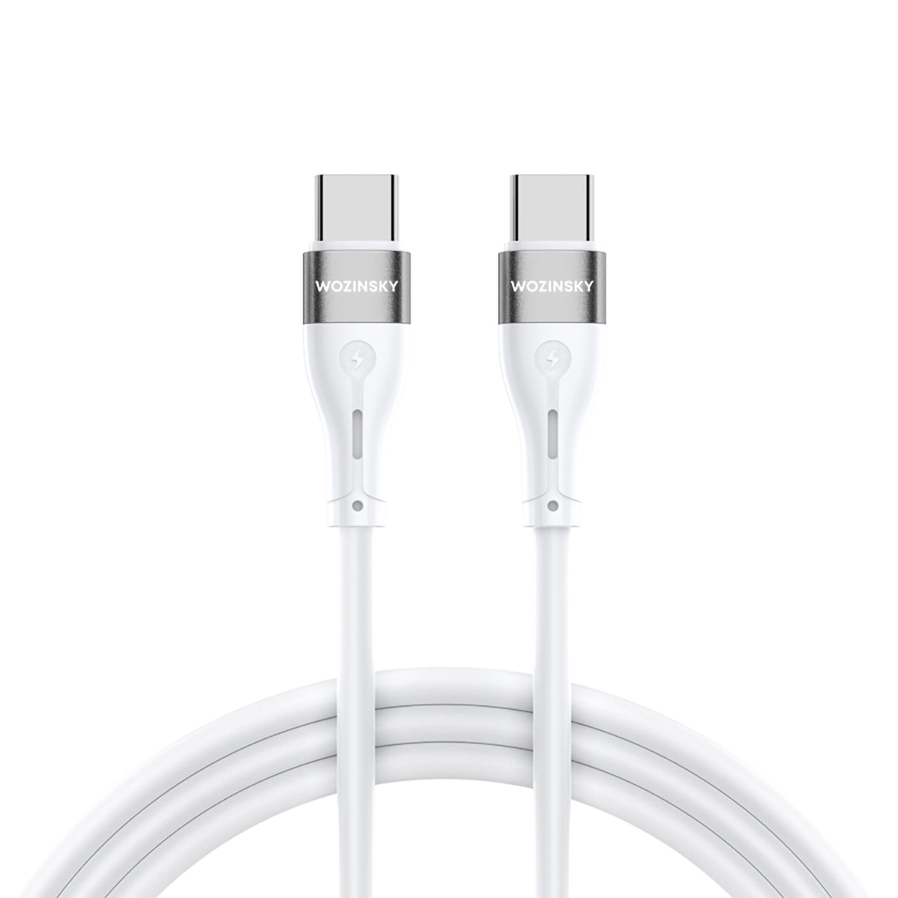 Wozinsky laidas WSTCC1 USB-C / USB-C PD 65W 1 m baltas