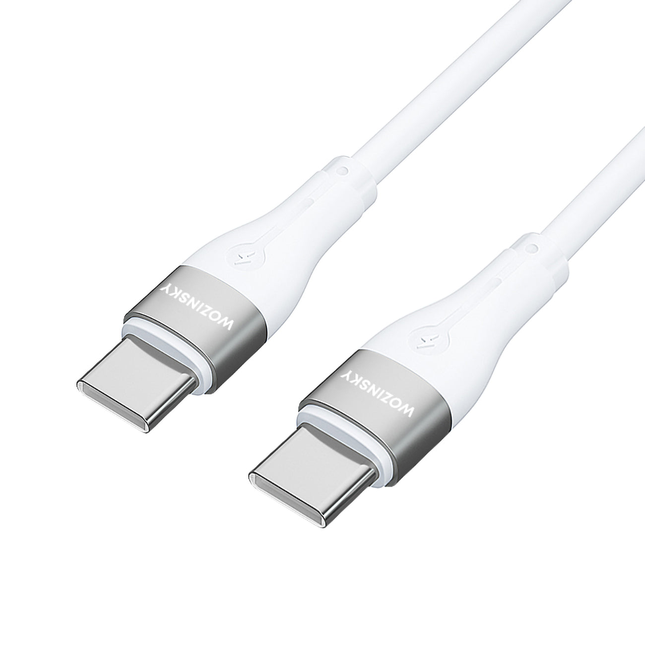 Wozinsky laidas WSTCC1 USB-C / USB-C PD 65W 1 m baltas