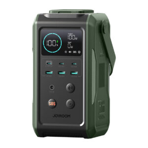 Joyroom Išorinė baterija JR-PBF10 75000mAh 100W 3x USB-C 3x USB-A su sulankstomu žibintuvėliu ir rankena - žalia