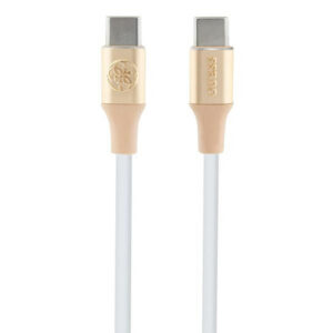 Guess Ebossed Logo USB-C / USB-C laidas 1.5m greitas įkrovimas - auksinis