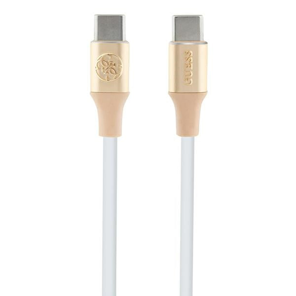 Guess Ebossed Logo USB-C / USB-C laidas 1.5m greitas įkrovimas - auksinis
