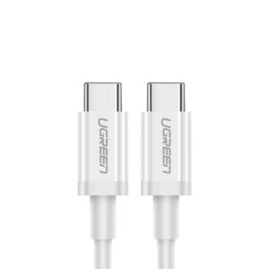 Ugreen US264 60518 USB-C / USB-C PD QC AFC laidas 1 m - baltas