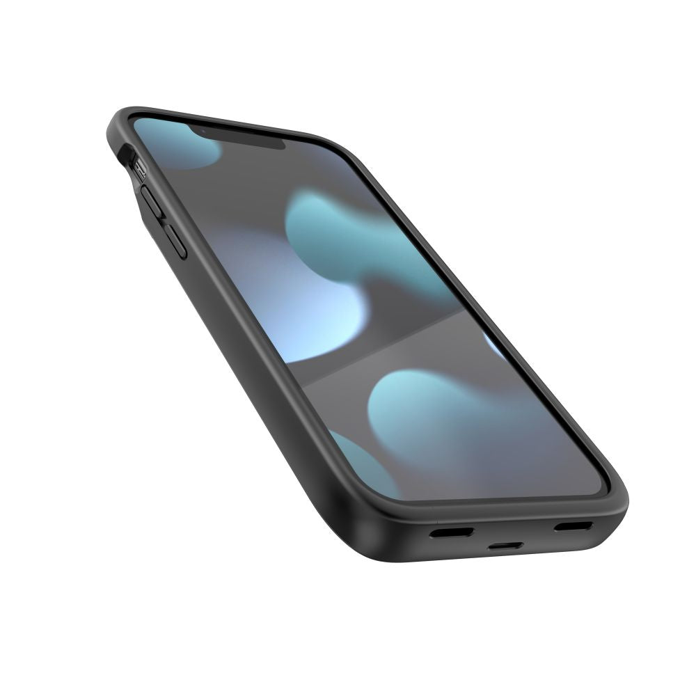 Tech-Protect PowerCase, skirta iPhone 12 mini / 13 mini, su 4700mAh išorine baterija - juoda