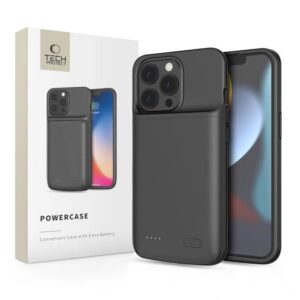 Tech-Protect PowerCase, skirta iPhone 13 / 13 Pro, su 4800mAh išorine baterija - juoda