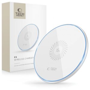 Tech-Protect QI15W-C1 15W indukcinis įkroviklis - baltas