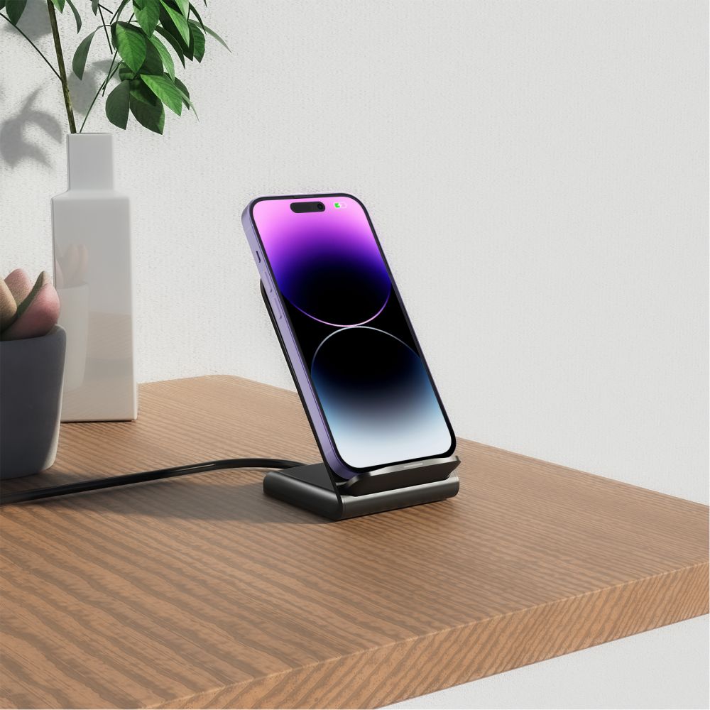 Tech-Protect Indukcinis įkroviklis QI15W-S2 15W stovo formos - juodas