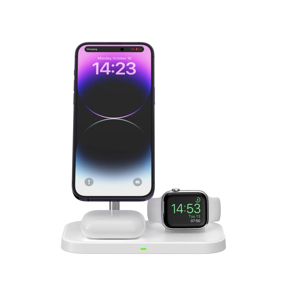 Tech-Protect Indukcinis įkroviklis QI15W-A22 MagSafe su 3in1 MagSafe stovu išmaniajam telefonui / Apple Watch / AirPods -...