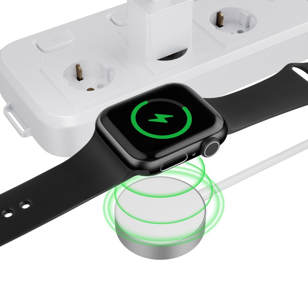 Tech-Protect UltraBoost Magnetinis indukcinis įkroviklis su USB-A jungtimi, skirtas Apple Watch, 1.2m - baltas