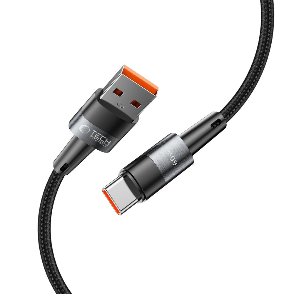 Tech-Protect UltraBoost USB-C / USB-A laidas 66W 6A 0.25m - pilkas