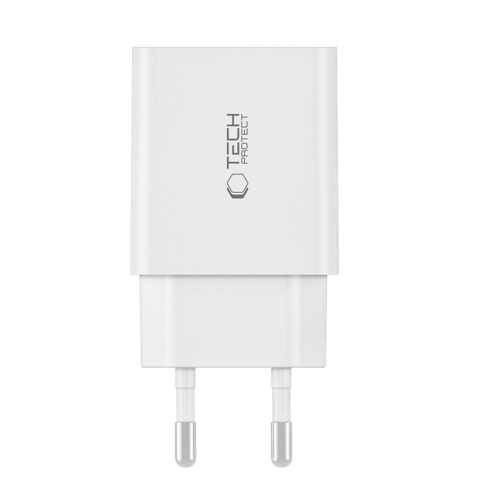 Tech-Protect NC30W įkroviklis USB-C PD 30W / USB-A QC 3.0 - juodas