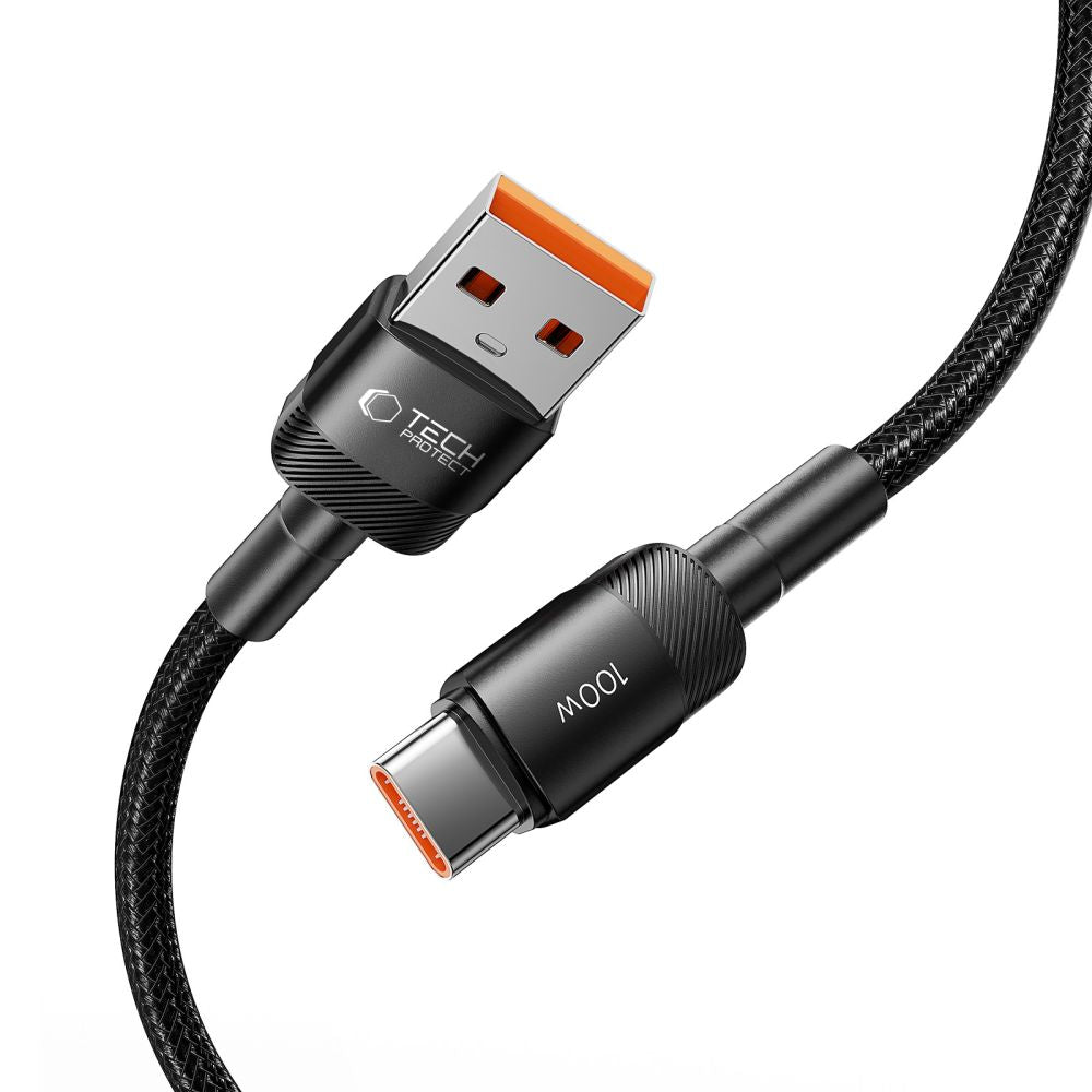 Tech-Protect UltraBoost Evo USB-C / USB-A laidas 100W 5A 0.5m - juodas