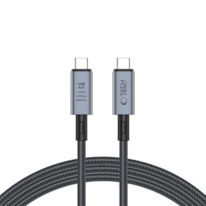 Tech-Protect UltraBoost Max USB-C 4.0 / USB-C 4.0 PD laidas 240W 8K 40Gbps 2m - pilkas