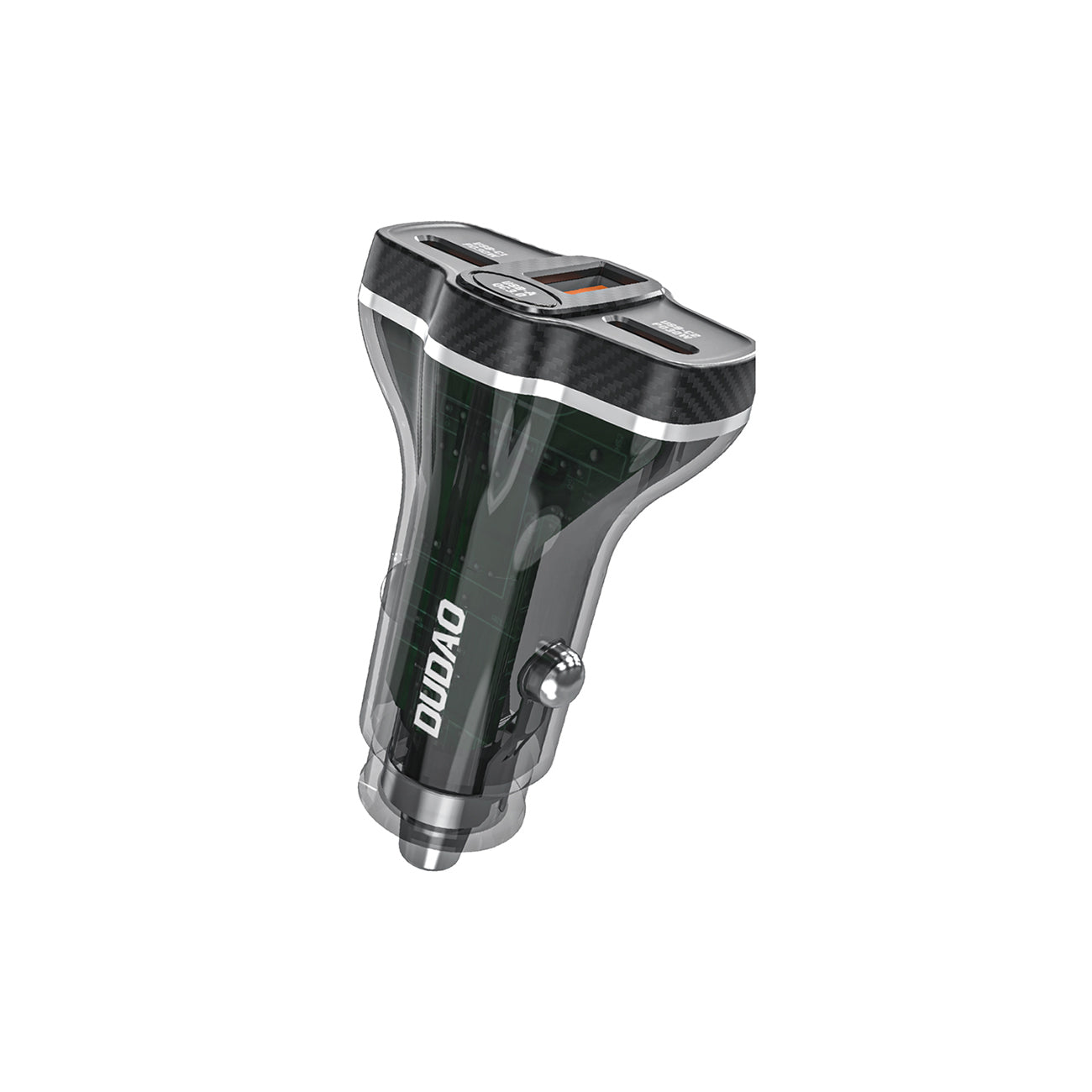 Dudao R78 78W automobilinis įkroviklis USB-C PD / 2xUSB-A QC - juodas