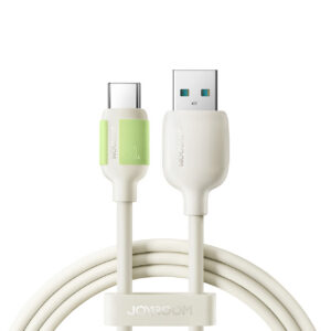 Joyroom S-A53 3A USB-A - USB-C laidas su fluorescenciniu antgaliu 2m - smėlinis