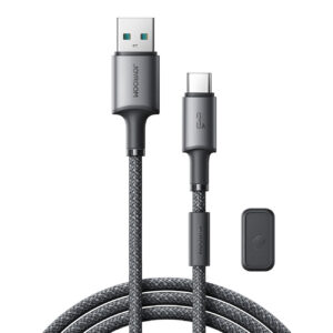 Joyroom S-A50 Unlimited Series 3A USB-A - USB-C laidas su magnetiniu organizatoriumi 1.2m - pilkas