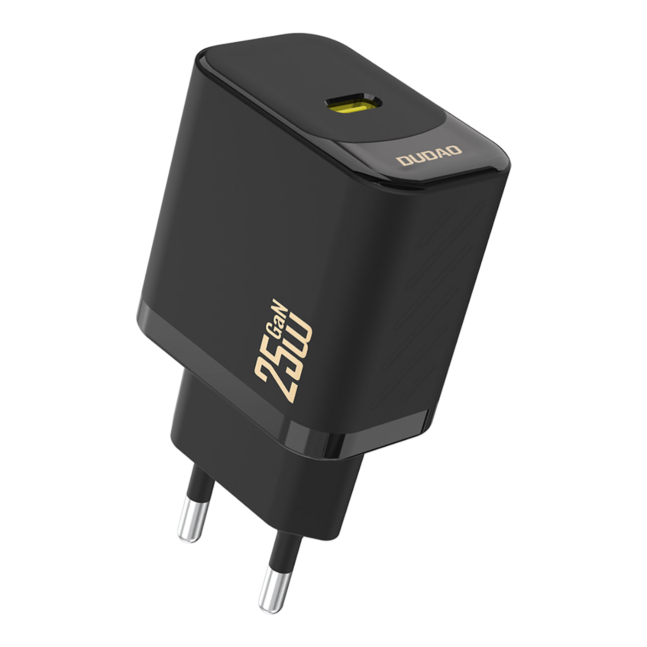 Dudao A27 25W GaN USB-C sieninis įkroviklis - juodas