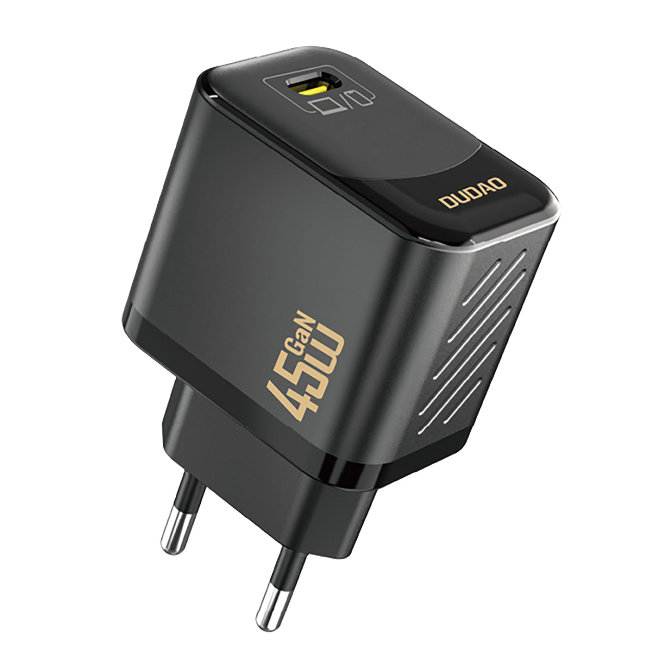 Dudao A28 45W GaN USB-C sieninis įkroviklis - juodas