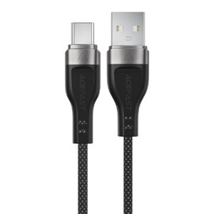 Acefast C11-04 USB-A - USB-C 3A laidas 1.2m magnetinis pintas - juodas