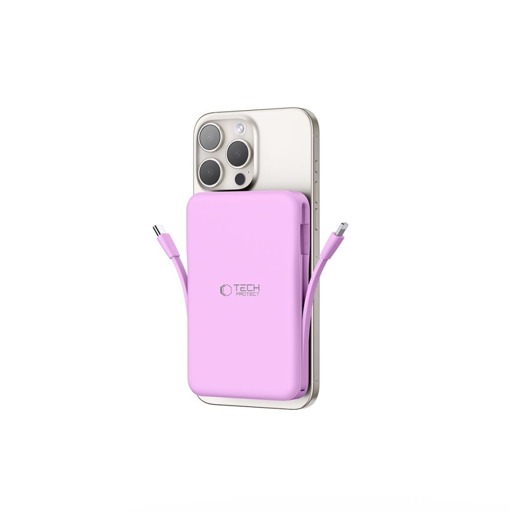 Tech-Protect išorinė baterija PB31 MagSafe 10000mAH - violetinė