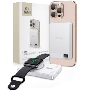 Tech-Protect išorinė baterija PB33 LifeMag MagSafe 5000mAH - sidabrinė