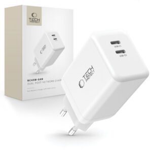 Tech-Protect NC45W-GAN 2-PORT PD45W įkroviklis - baltas