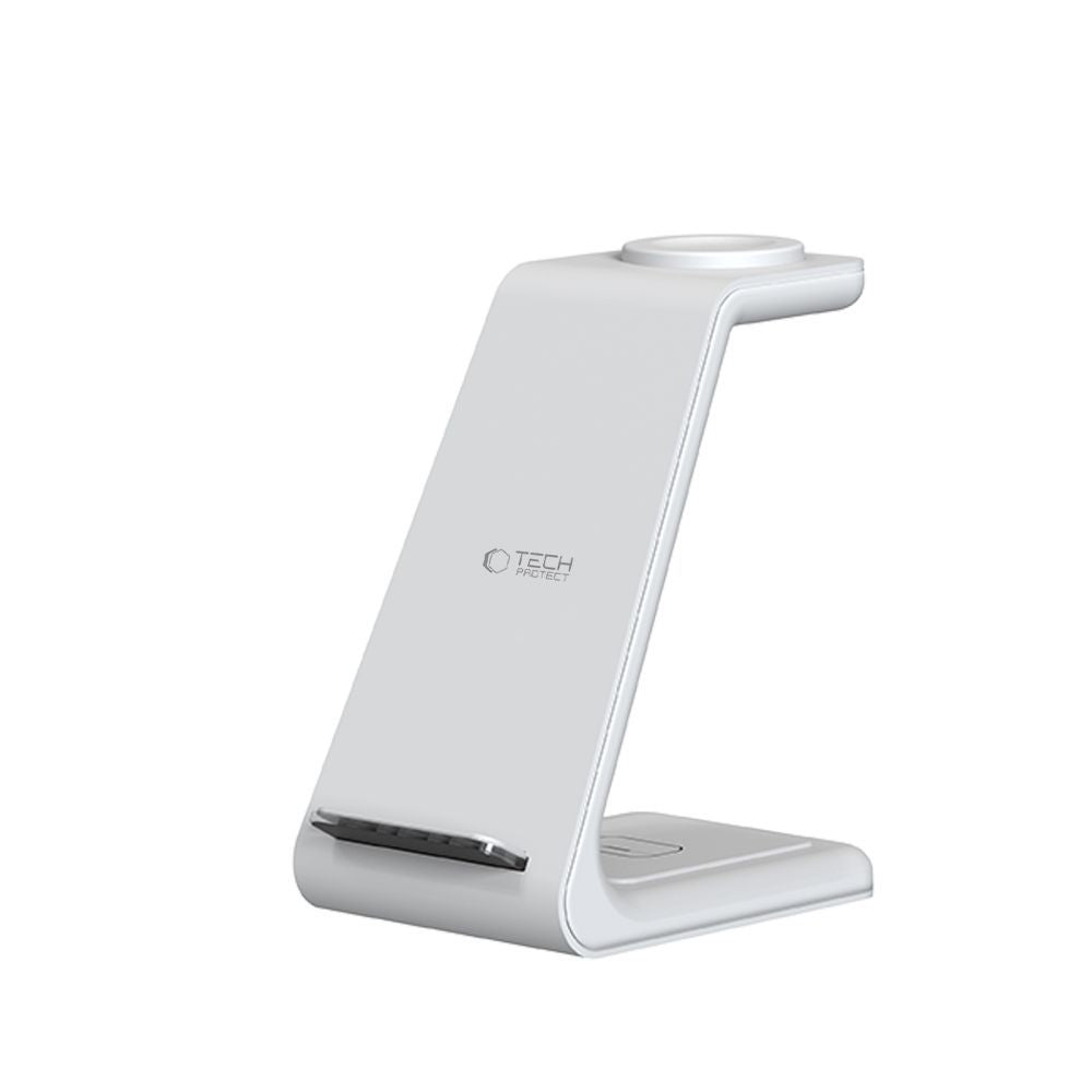 Tech-Protect QI15W-A36 3in1 įkrovimo stotelė skirta Apple - baltas