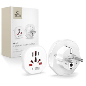 Tech-Protect Universal Travel Adapter to EU - baltas