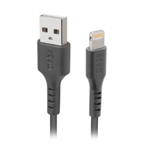 SBS TECABLEUSBIP589K USB-A - Lightning laidas 1m MFi sertifikuotas - juodas