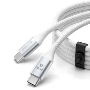 Orico CDX 100W 5A Power Delivery USB-C - USB-C 1m laidas - baltas