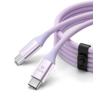 Orico CDX Laidas USB-C - USB-C 100W 5A Power Delivery 1m violetinis